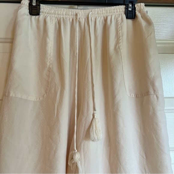 Free People Other - Intimately Free People split side ivory silky jacquard pajama bottom pants Small